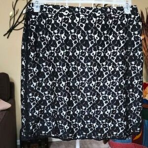 NWT Covington black onyx lace skirt sz 8